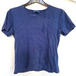 Karen Scott Small Blue Athleisure T-shirt